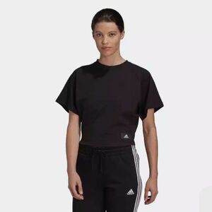 Adidas Holidayz Loose Baby Tee Size S Athletic Workout Top